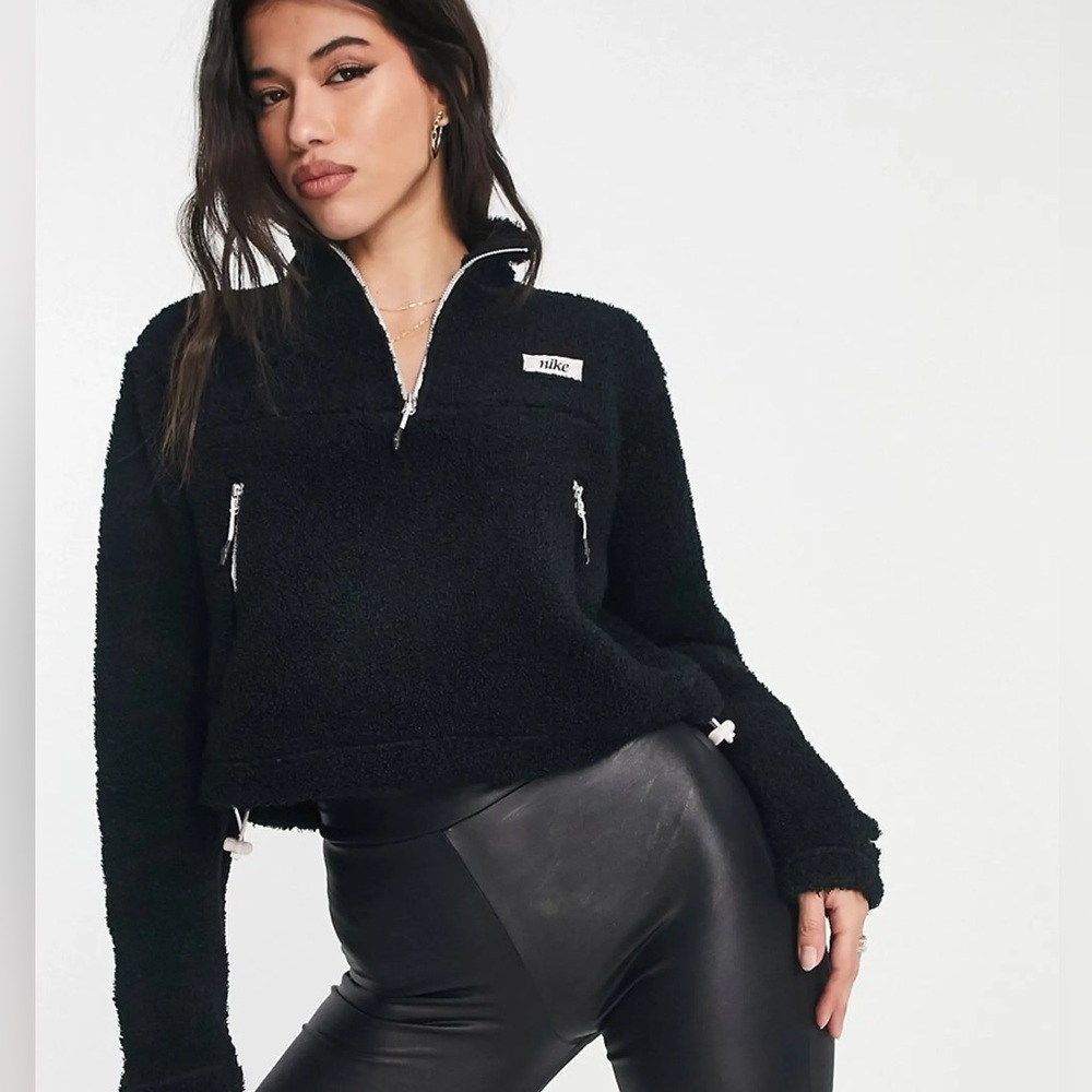 Nike Training Cozy Therma-Fit Half Zip Top In Black